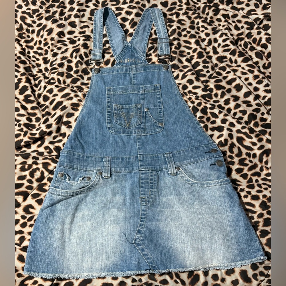 💕Hydraulic Jean Overall Skirt💕